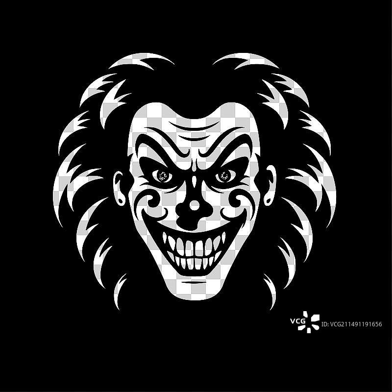 小丑——黑白相间图片素材