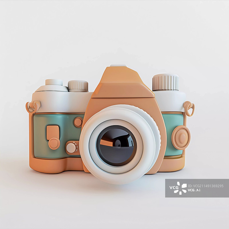 【AI数字艺术】3D风格黏土照相机素材图片素材