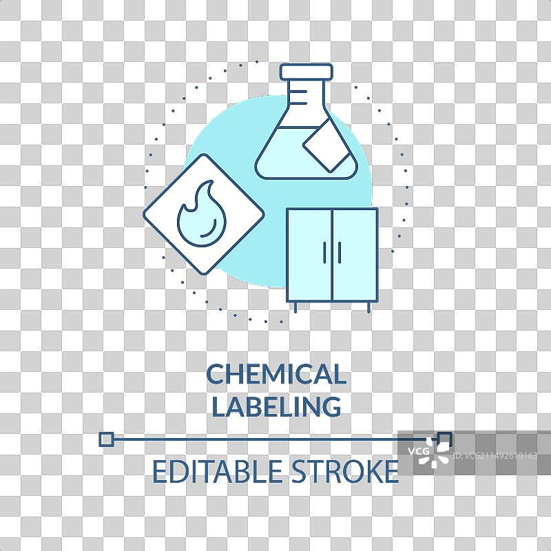 化学标签软蓝色概念图标图片素材