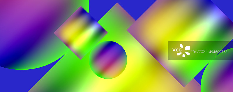 霓虹色彩抽象几何形状的背景图片素材