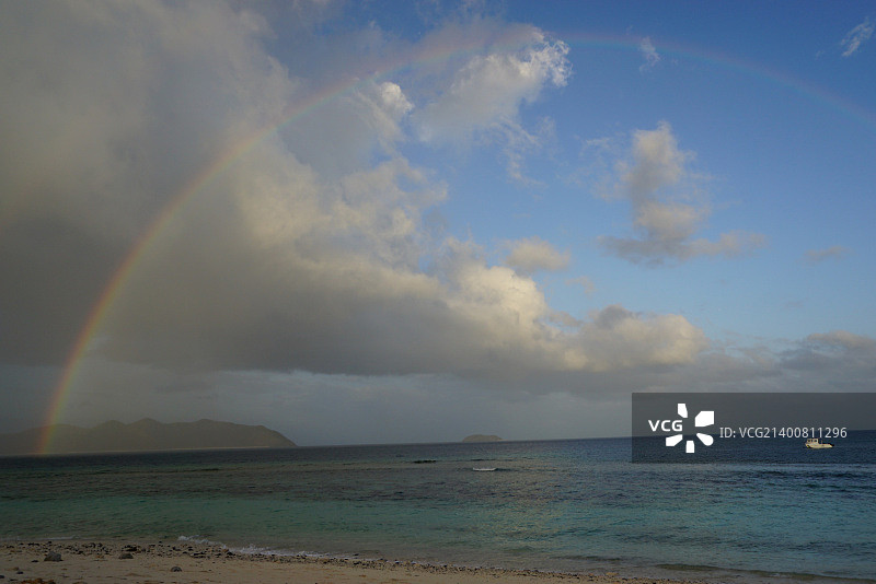 海滩上的彩虹图片素材