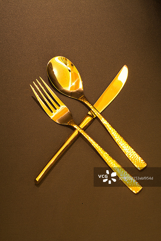 金色餐具图片素材