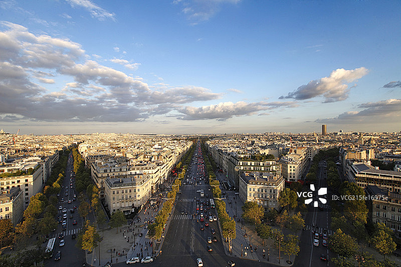 巴黎全景和埃菲尔塔图片素材