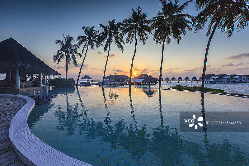 马尔代夫浪漫海岛风光图片素材