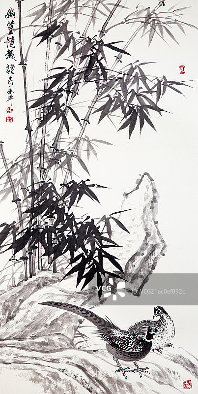 中国画——竹子图片素材
