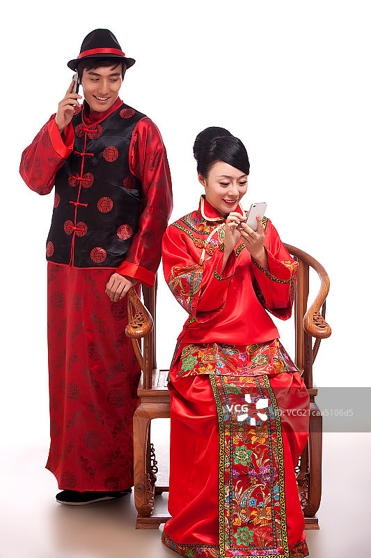 中式婚礼情侣图片素材