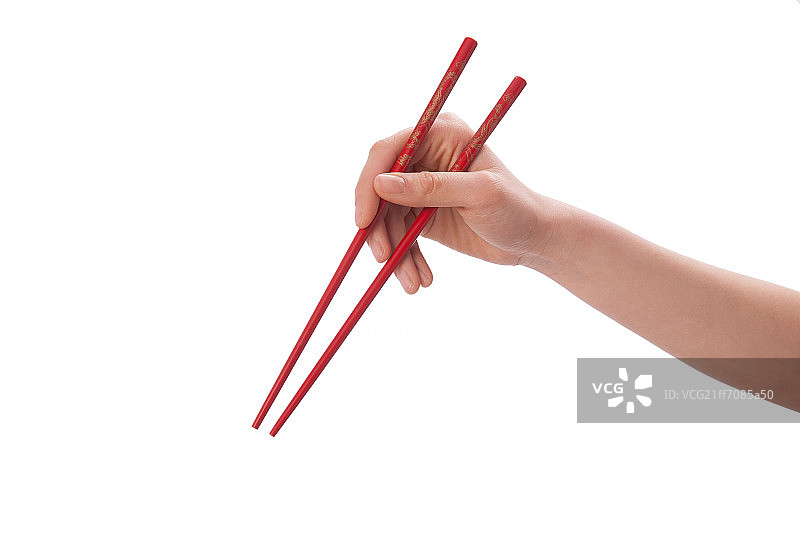 手拿筷子图片素材