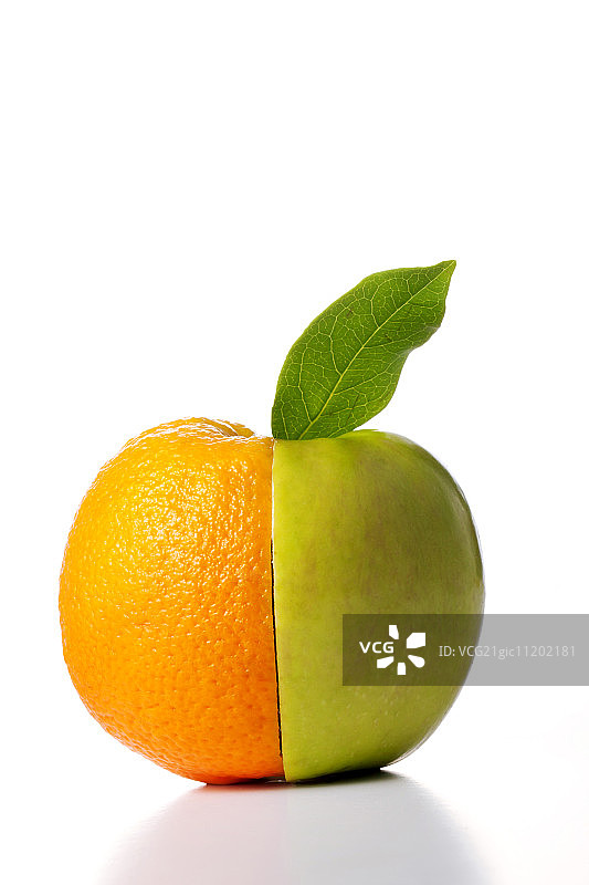 橙色苹果半图片素材
