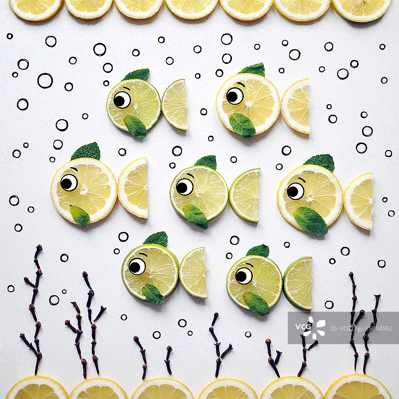柠檬和鱼的图片图片素材