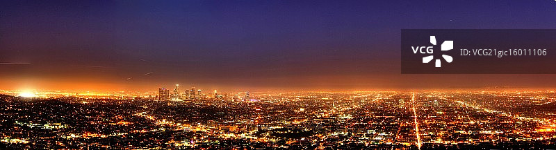 洛杉矶夜全景图片素材