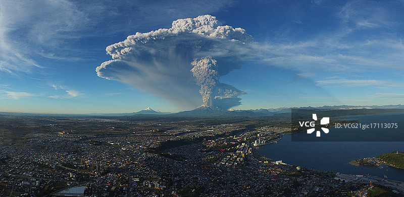 卡尔布科火山- 2015年喷发图片素材