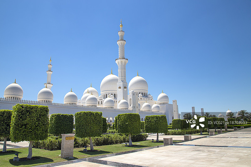 杜拜,阿拉伯联合大公国,亚洲,谢赫扎依德大清真寺,图片素材