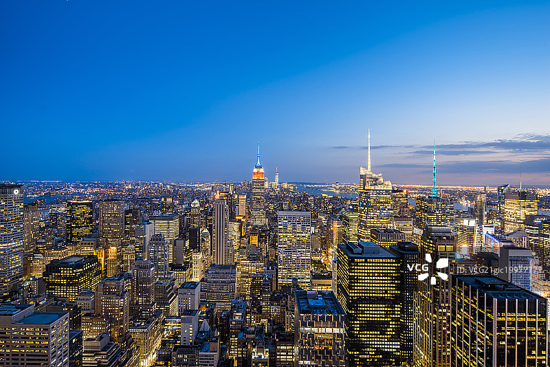 曼哈顿繁华天际线图片素材
