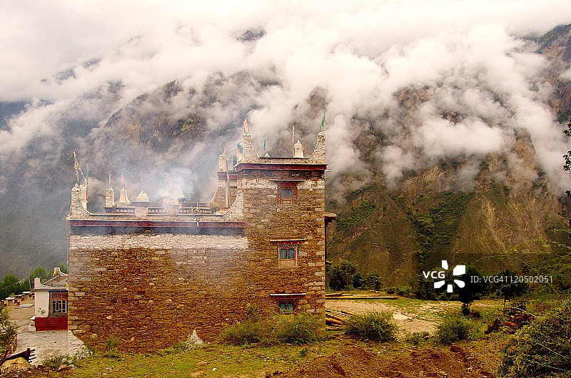 藏族传统石屋图片素材