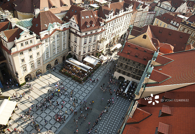 布拉格城市的前额视图图片素材