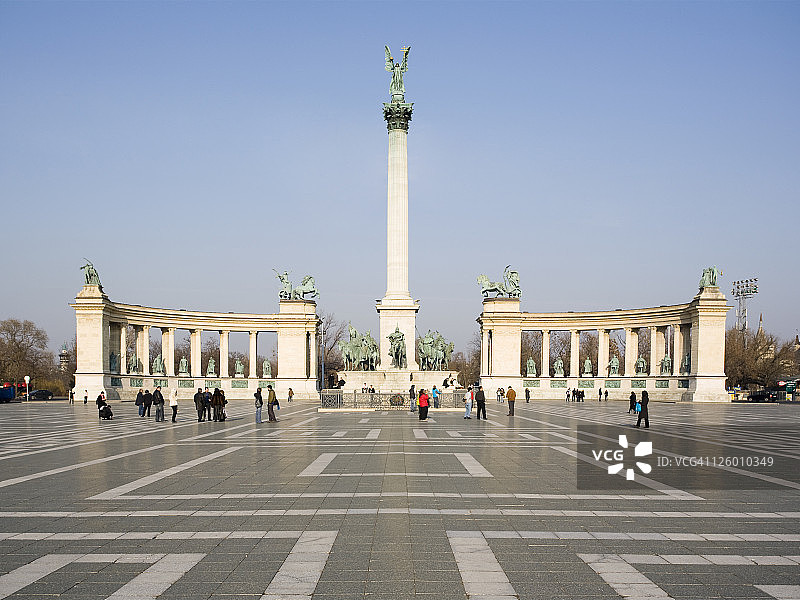 英雄广场，城市公园，匈牙利布达佩斯图片素材