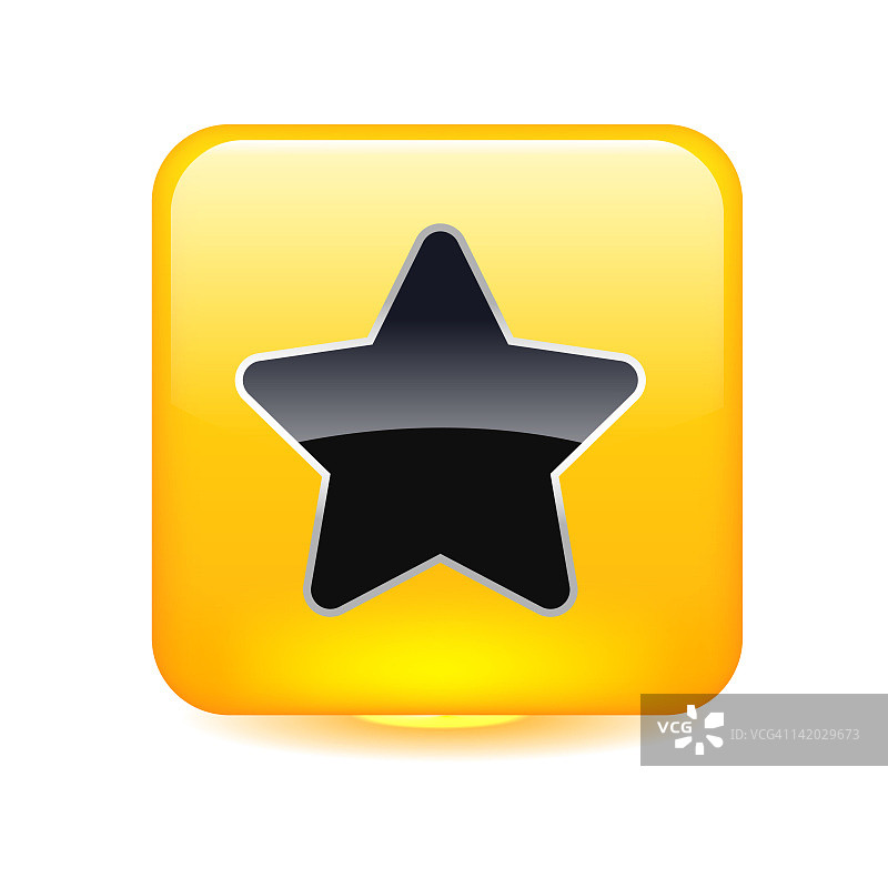 黄色方块上的星星标志图片素材