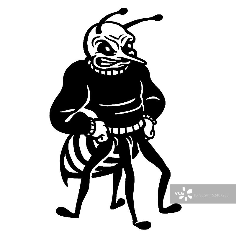 大黄蜂穿毛衣图片素材