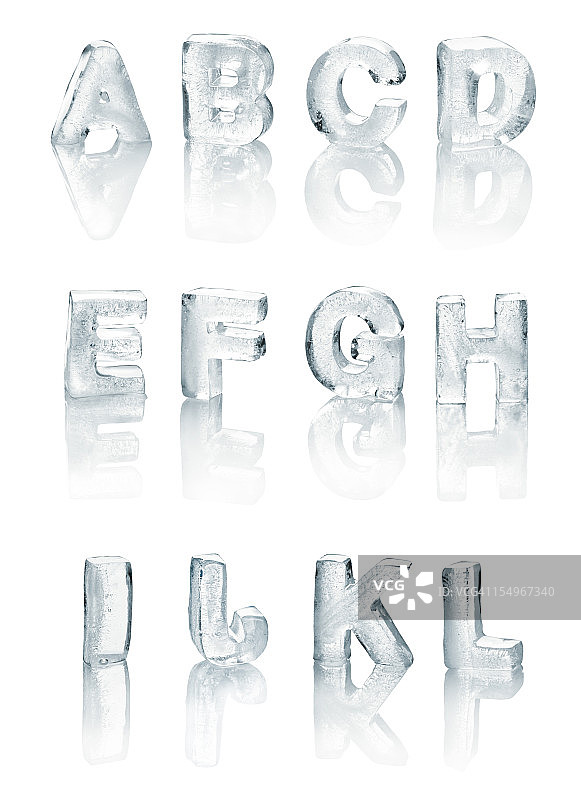 冰字母表图片素材