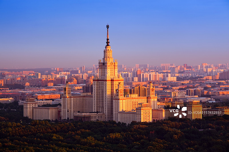 莫斯科国立大学城市景观图片素材