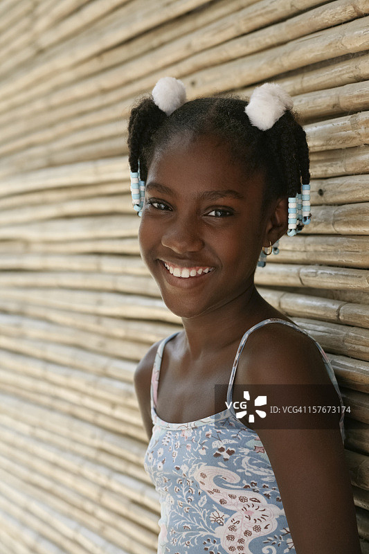 加勒比黑人小女孩图片素材