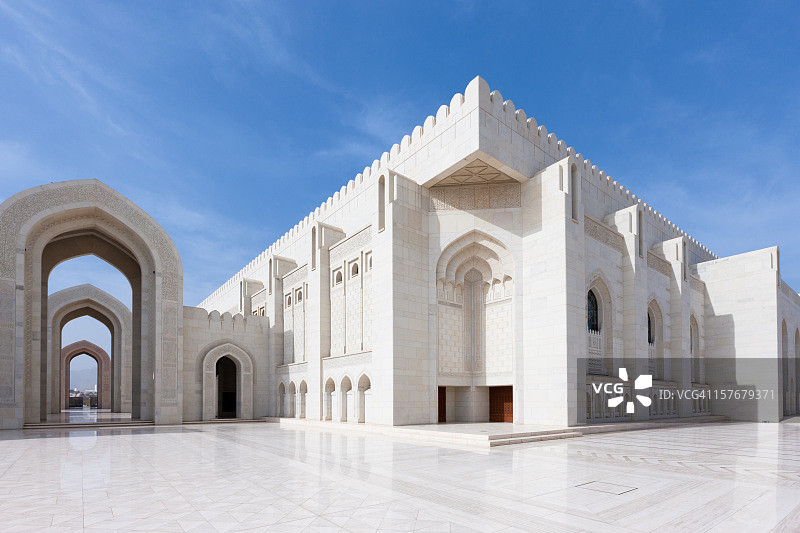 祈祷大厅，大清真寺苏丹卡布斯图片素材