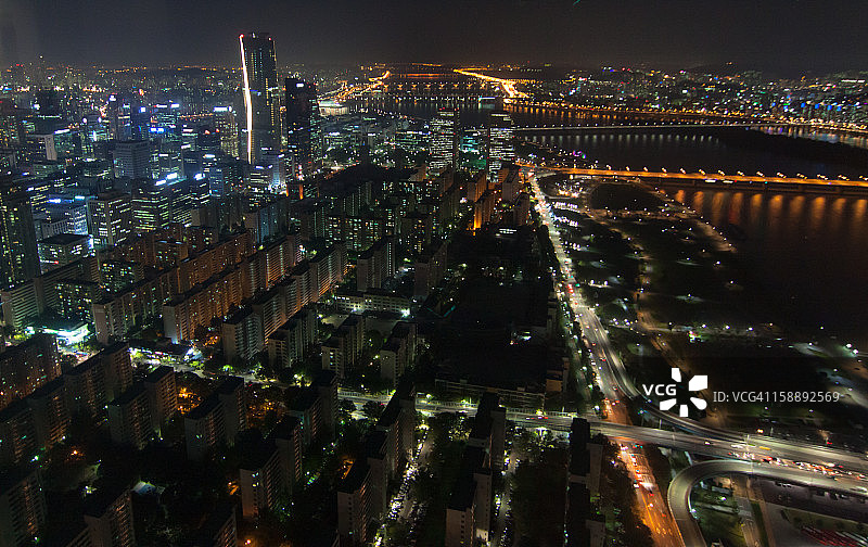 首尔的夜晚图片素材