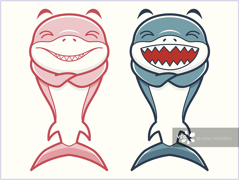 鲨鱼的卡通图片素材