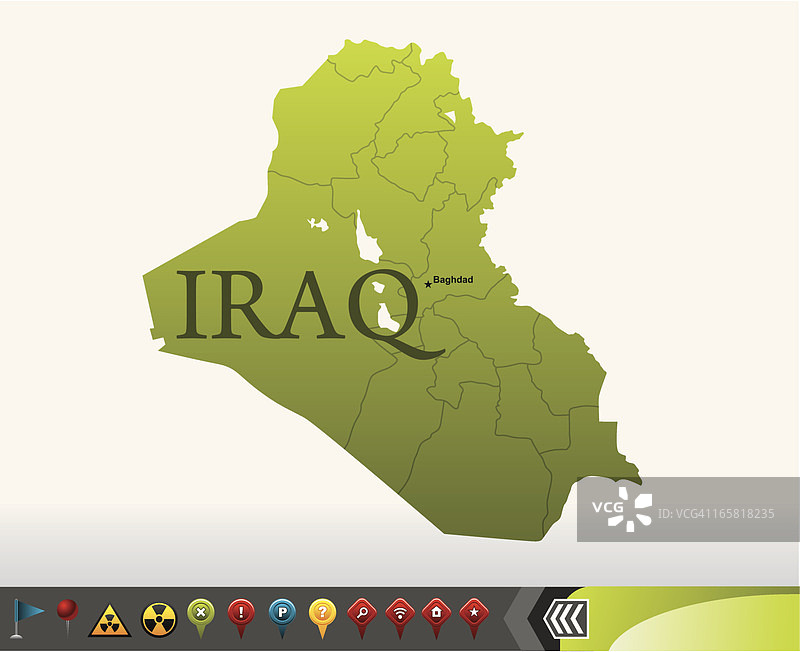 伊拉克地图与导航图标图片素材