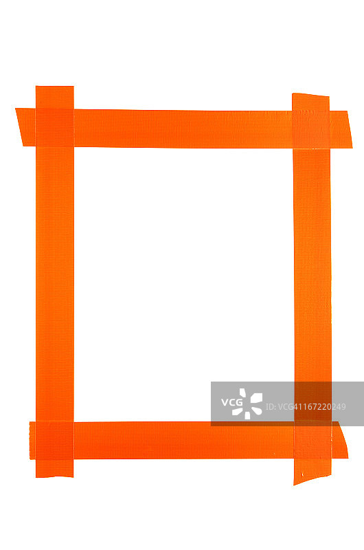 用橙色胶带做的框架图片素材