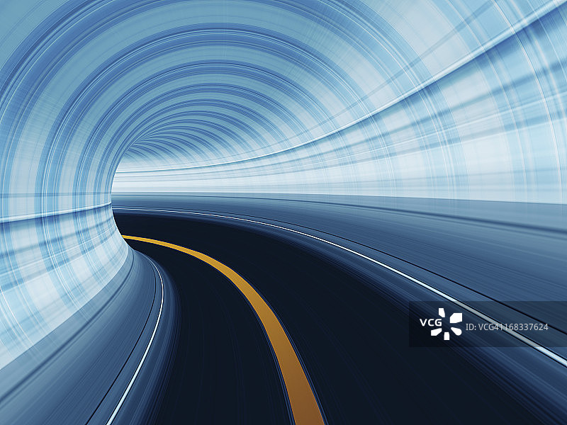 高速公路隧道的速度运动图片素材