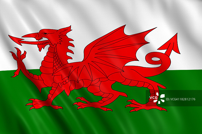 威尔士旗图片素材
