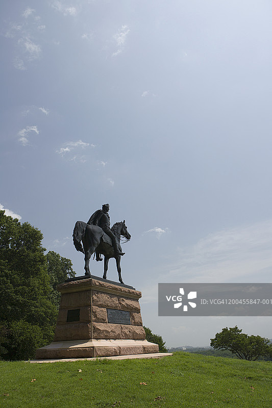 美国宾夕法尼亚州福吉谷，安东尼将军雕像图片素材