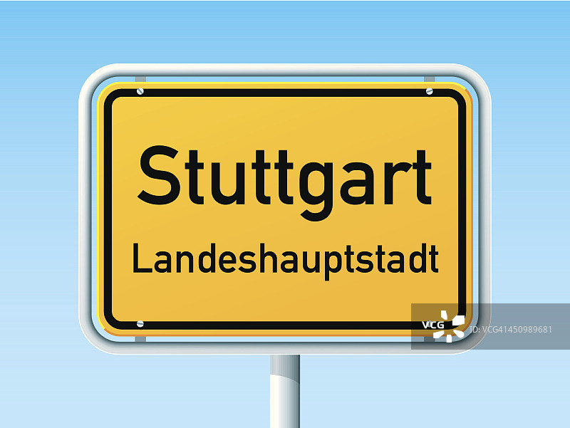 德国斯图加特城市道路标志图片素材