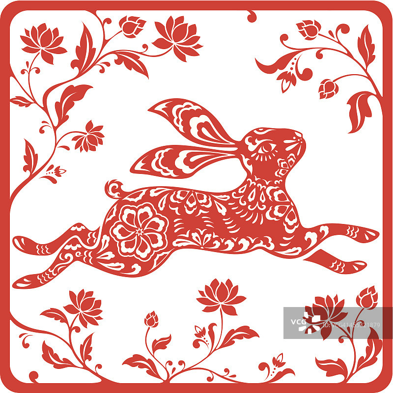 2011中国兔年(红色)图片素材