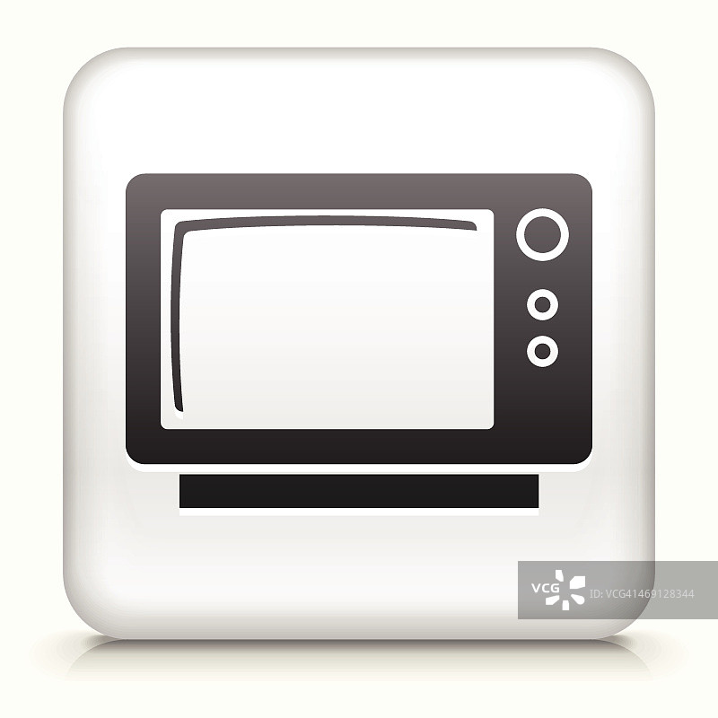 版权免费矢量图标按钮与电视图标图片素材
