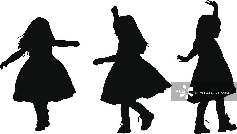 小女孩跳舞图片素材
