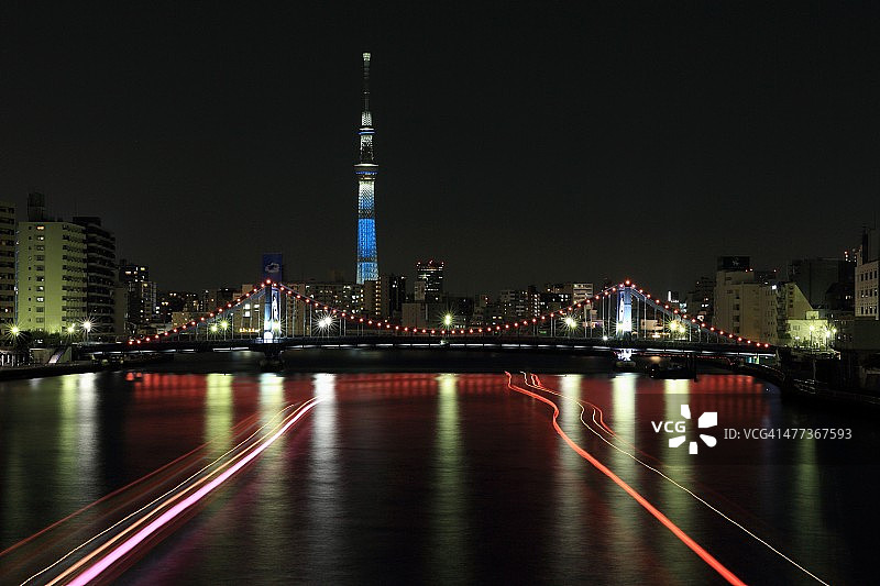 东京从Sumidaohashi图片素材