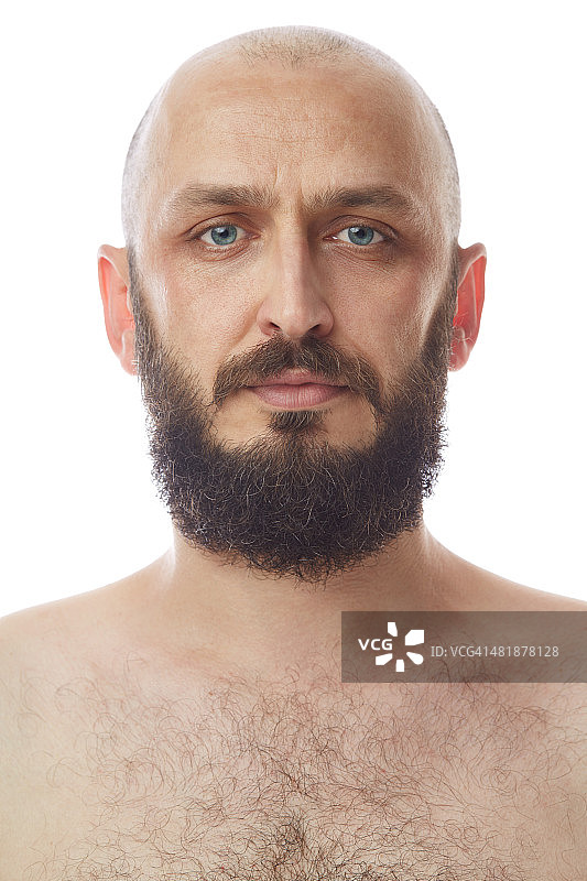 一个留着胡子的中年男人的肖像图片素材