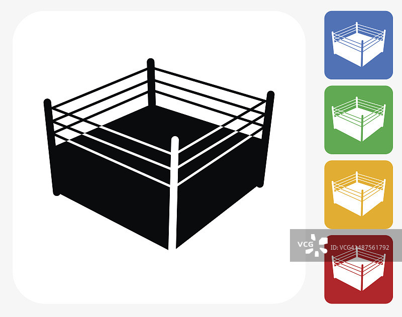 拳击圈图标平面平面设计图片素材