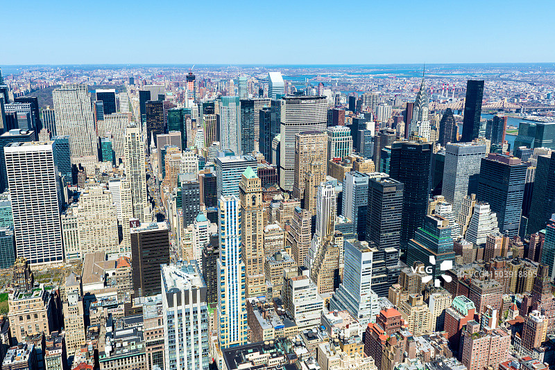 俯瞰曼哈顿，纽约市，美国图片素材