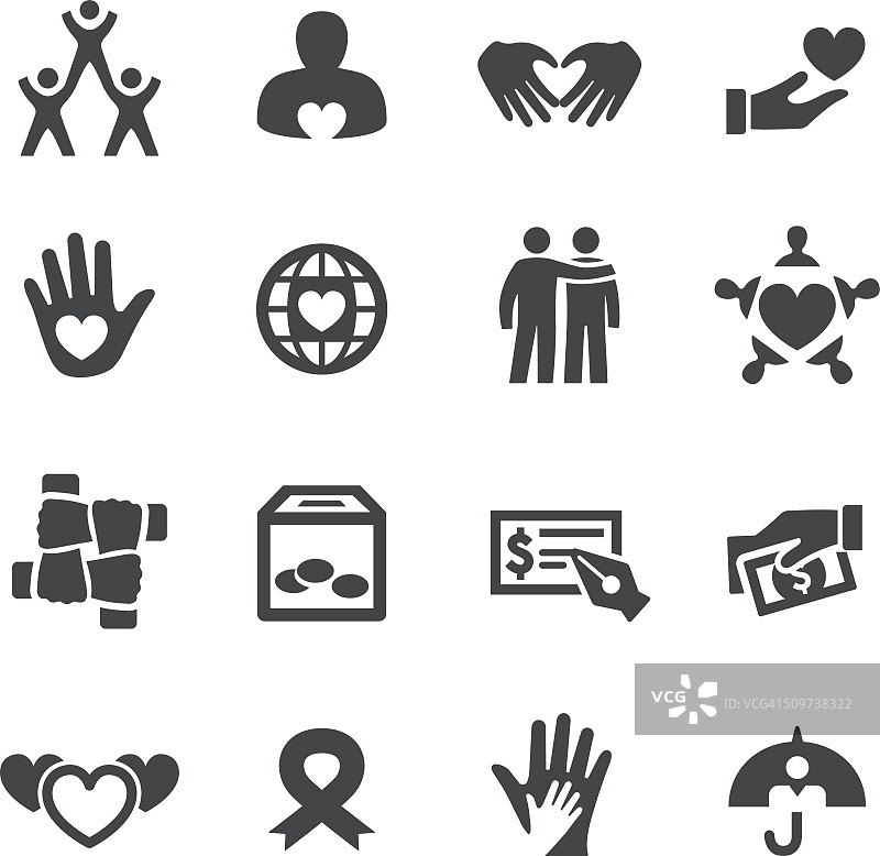 慈善和救济图标-顶点系列图片素材