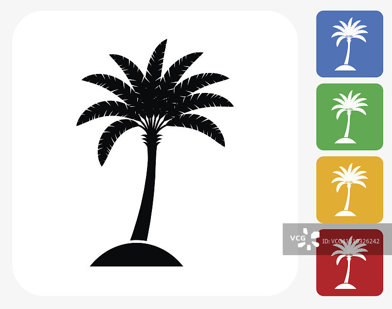 棕榈树图标平面设计图片素材