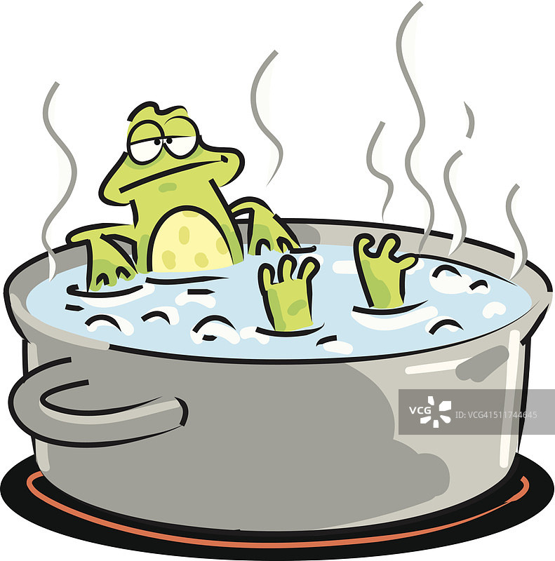 沸水中的青蛙图片素材