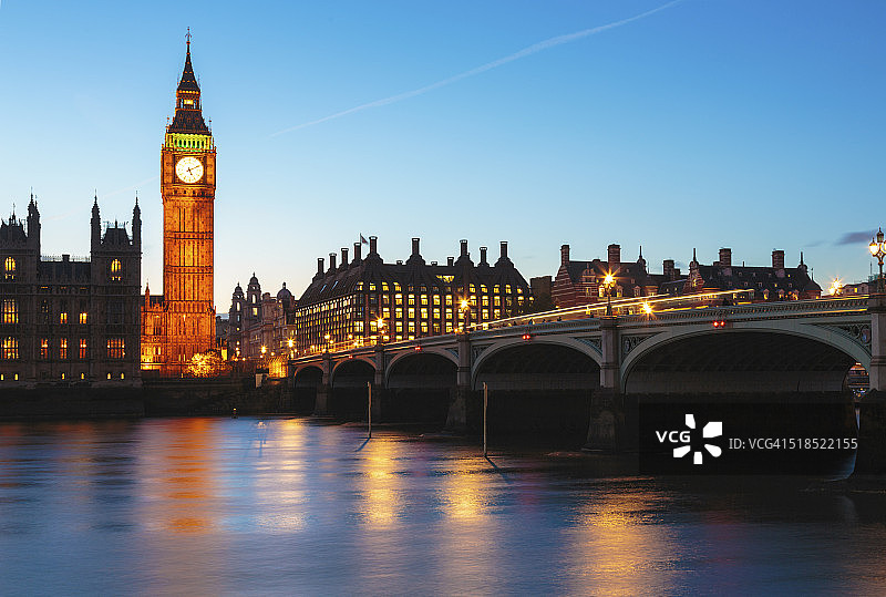 英国伦敦的大本钟图片素材