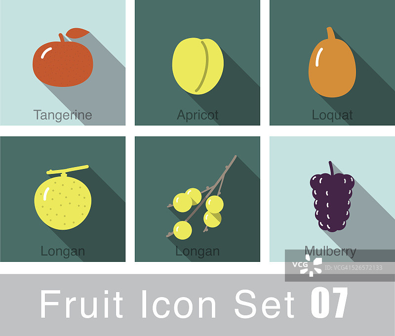 水果平面图标设计图片素材