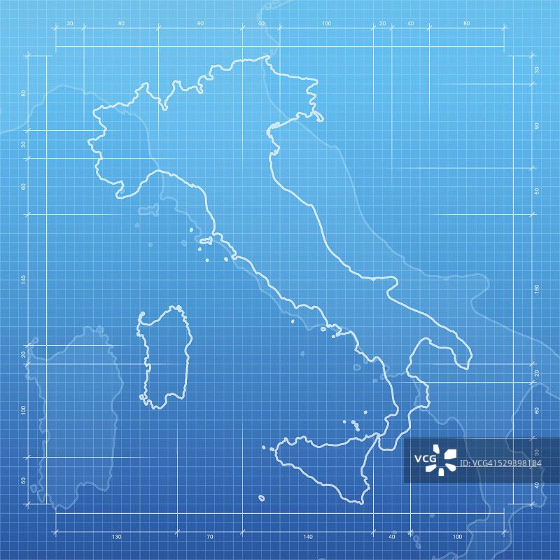 意大利地图上的蓝图背景图片素材