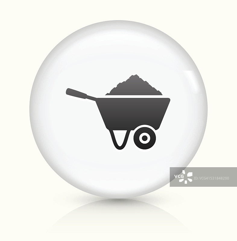 建筑购物车图标上的白色圆形矢量按钮图片素材