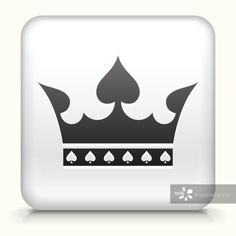 方形按钮与皇冠皇室免费矢量艺术图片素材