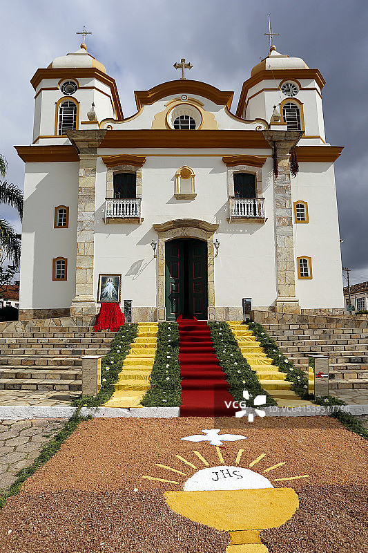 巴西米纳斯吉拉斯安德雷迪亚的教会N.S.矩阵。图片素材
